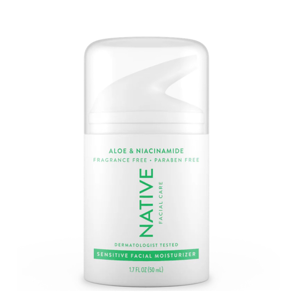 Native Sensitive Facial Moisturizer w/Aloe & Vitamin B3 1.7 fl oz Fragrance Free